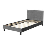 Artiss Bed Frame King Single Size Grey NEO - Side View
