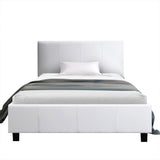 Artiss Bed Frame King Single Size White NEO - Side View