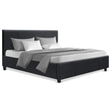 Artiss Bed Frame Queen Size Charcoal NEO - Close-Up Angle