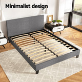 Artiss Bed Frame Queen Size Grey NEO - Top-Down View