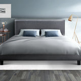 Artiss Bed Frame Queen Size Grey NEO - Close-Up Angle