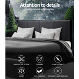Artiss Bed Frame Queen Size Gas Lift Black NINO - Top-Down View