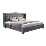 Artiss Bed Frame King Size Grey PIER - Low Angle