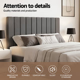 Artiss King Bed Frame with Storage Grey Velvet Headboard Gas Lift Platform Base - 45-Degree Angle