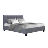 Artiss Bed Frame Double Size Grey VANKE - Low Angle
