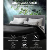Artiss Bed Frame Double Size Grey VANKE - Top-Down View