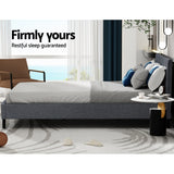 Artiss Bed Frame Queen Size Grey VANKE - Rear View