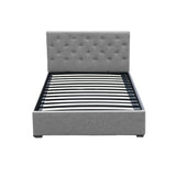 Artiss Bed Frame King Single Size Gas Lift Grey VILA - Side View