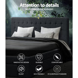 Artiss Bed Frame King Size with 4 Drawers Charcoal AVIO - 45-Degree Angle