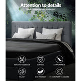 Artiss Bed Frame King Size with 4 Drawers Grey AVIO - 45-Degree Angle