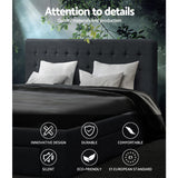 Artiss Bed Frame Queen Size with 4 Drawers Charcoal AVIO - 45-Degree Angle