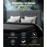 Artiss Bed Frame Queen Size with 4 Drawers Grey AVIO - 45-Degree Angle