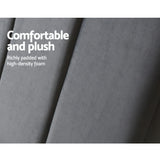 Artiss Bed Head Headboard Queen Velvet - VELA Grey - Top-Down View