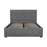 Artiss Bed Frame Double Size Gas Lift Grey TIYO