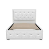 Artiss Bed Frame King Single Size Gas Lift White TIYO - Side View
