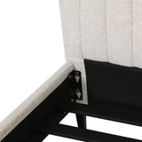 Artiss Bed Frame Queen Size Beige AMMY - Side View
