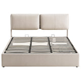 Artiss King Bed Frame Gas Lift Storage 3 Drawers Adjustable Headboard Platform Base - Top-Down View