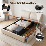 Artiss King Bed Frame Gas Lift Storage 3 Drawers Adjustable Headboard Platform Base - Extra Image
