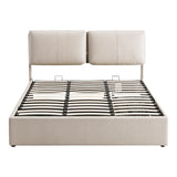 Artiss Queen Bed Frame Gas Lift Storage 3 Drawers Adjustable Headboard Platform Base - Side View