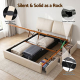 Artiss Queen Bed Frame Gas Lift Storage 3 Drawers Adjustable Headboard Platform Base - Low Angle