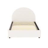 Artiss Bed Frame Gas Lift Strorage Beds Base Platform Boucle Fabric King Single ELLA - Side View