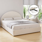 Artiss Bed Frame Gas Lift Strorage Beds Base Platform Boucle Fabric Queen ELLA - Close-Up Angle