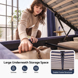 Artiss King Bed Frame with Lift Up Storage and USB Ports Grey