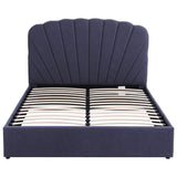 Artiss Queen Bed Frame with Lift Up Storage and USB Ports Grey