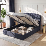 Artiss Queen Bed Frame with Lift Up Storage and USB Ports Grey - Extra Image