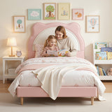 Artiss King Single Pink Kids Bed Frame for Girls Bedroom Cute Animal Upholstered - Low Angle