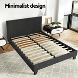 Artiss Bed Frame Double Size Charcoal NEO - Top-Down View