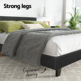 Artiss Bed Frame Double Size Charcoal NEO - 45-Degree Angle