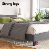 Artiss Bed Frame King Size Grey NEO - 45-Degree Angle