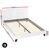 Artiss Bed Frame Queen Size White NEO