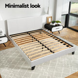 Artiss Bed Frame Queen Size White NEO - Top-Down View