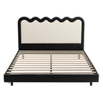 Artiss Double Bed Frame, Floating Design with RGB LED and USB Charging