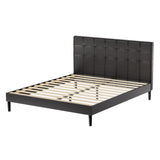 Artiss Bed Frame Queen Size LED Black RAVI - Close-Up Angle