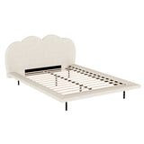 Artiss Bed Frame Queen Size Boucle Beige SASA - Close-Up Angle