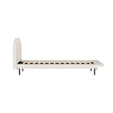 Artiss Bed Frame Single Size Boucle Beige SASA - Side View