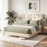 Artiss Queen Bed Frame Upholstered Platform Bed with Tufted Headboard 300kg Support - Extra Image