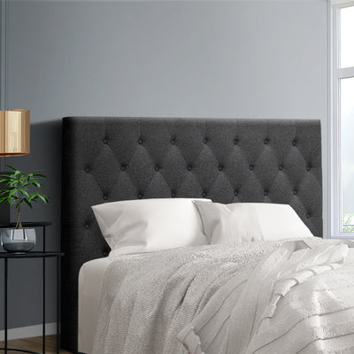 Artiss Bed Head Headboard Double Size Fabric - CAPPI Charcoal
