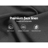 Artiss Bed Head Headboard King Size Fabric - CAPPI Charcoal - 45-Degree Angle