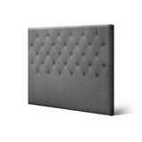 Artiss Bed Head Headboard King Single Size Fabric - CAPPI Grey - Side View