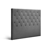 Artiss Bed Head Headboard King Single Size Fabric - CAPPI Grey - Close-Up Angle