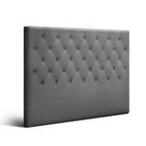 Artiss Bed Head Headboard Queen Size Fabric - CAPPI Grey - Close-Up Angle