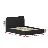 Artiss Bed Frame Double Size Boucle DARA - Front View