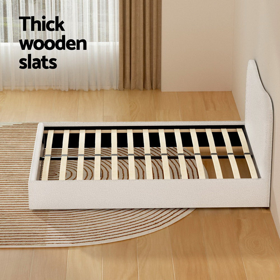 Artiss Bed Frame Double Size Boucle DARA, image 5