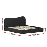 Artiss Bed Frame King Size Boucle DARA - Front View