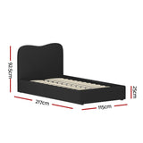 Artiss Bed Frame King Single Size Boucle DARA - Front View