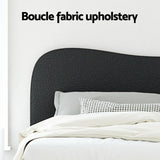 Artiss Bed Frame King Single Size Boucle DARA - Top-Down View